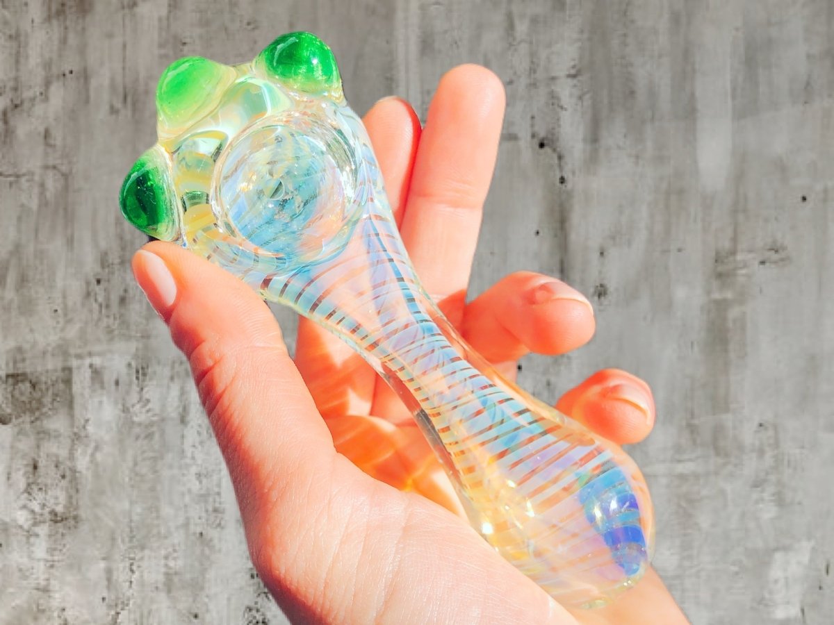 Wholesale Abstract Lava Vortex Glass Pipe